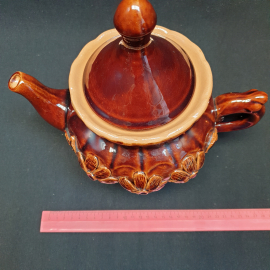 Керамический чайник с цветочным узором, СССР. Картинка 6
